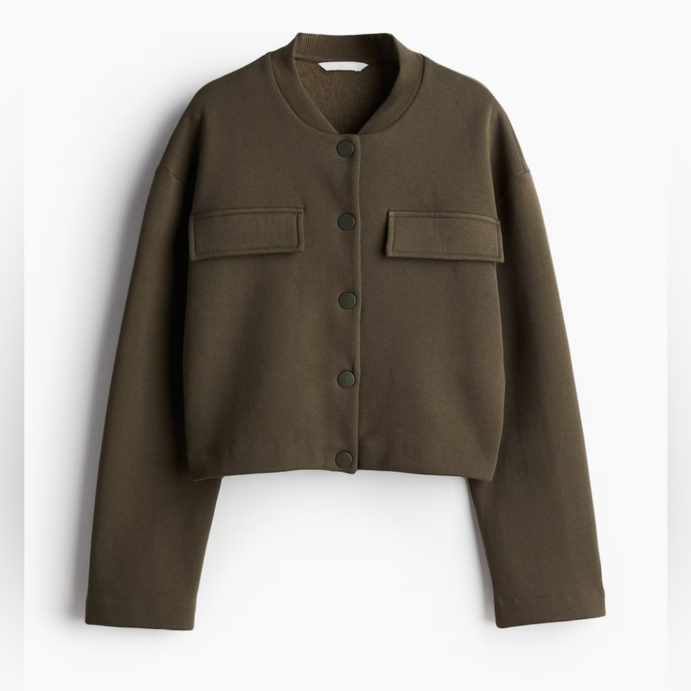 Women’s H&M cropped sweatshirt cardigan - NWT